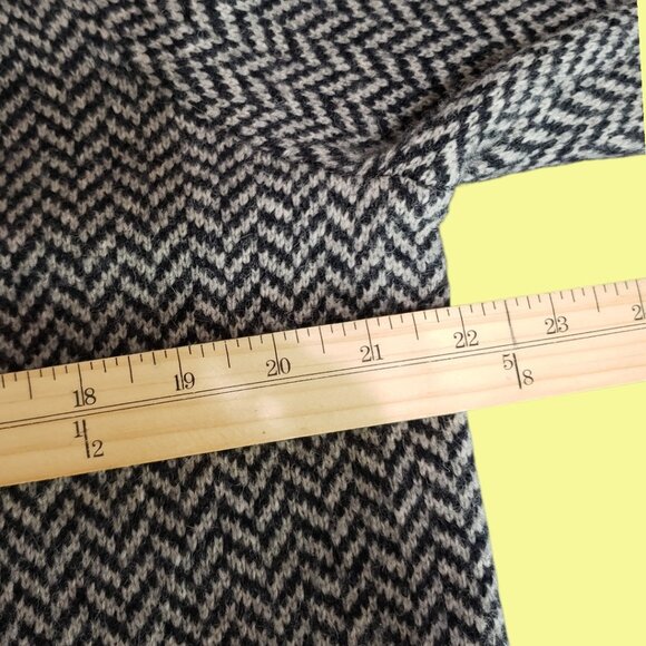 Lauren Ralph Lauren Womens Herringbone Blazer Jacket Lambswool Black/White Large - Picture 7 of 12